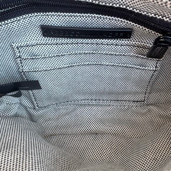 NEW Rebecca Minkoff Blythe Black Leather Shearling Belt Bag Fanny Pack Dog Clip - Picture 15 of 16